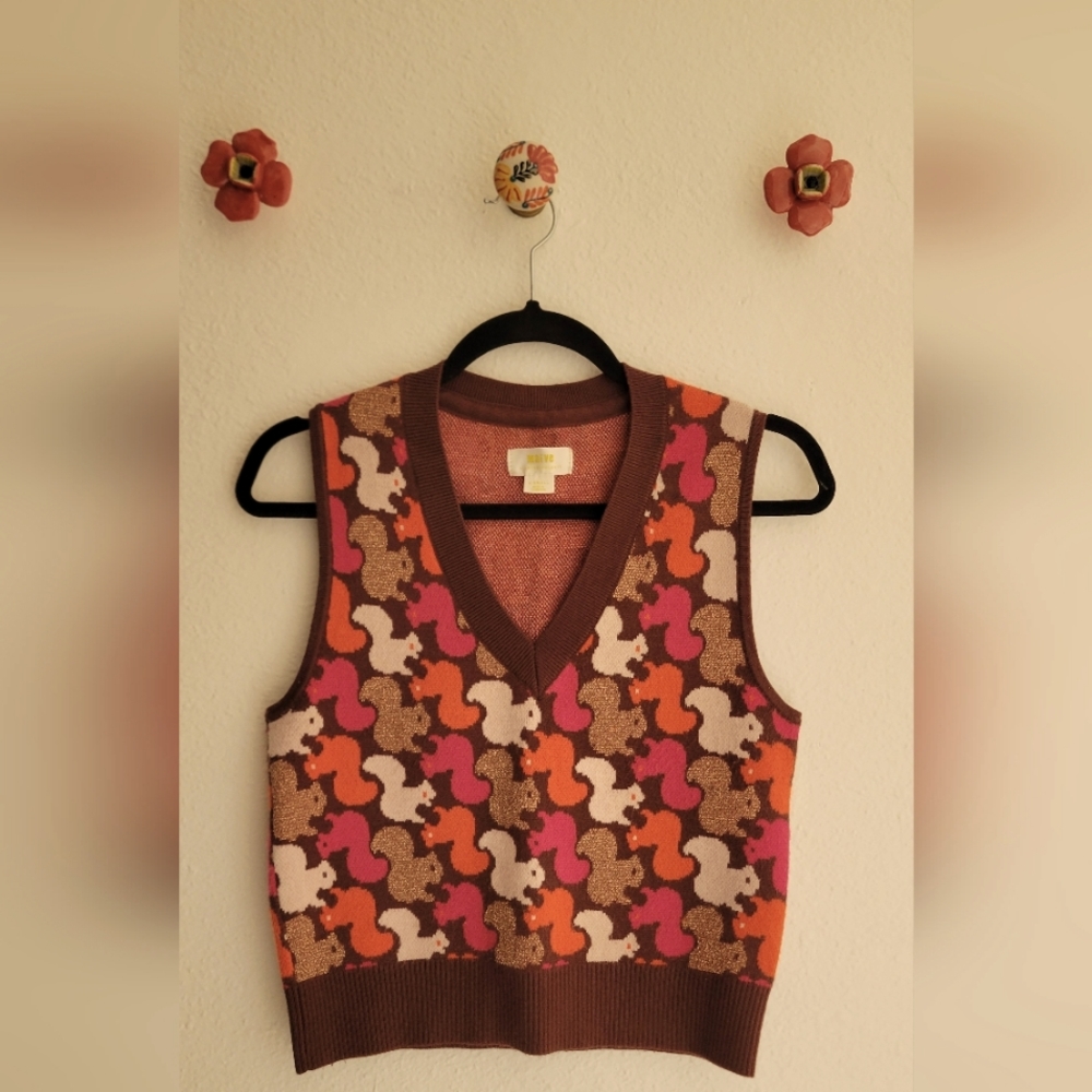 Anthropologie Maeve Squirrel Vest